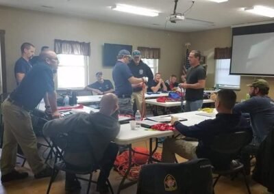 Classroom session of the swift water rescue class, September 2018